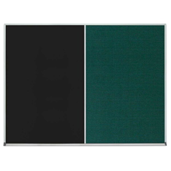 Single Door Radius Corkboard, 18"x24", Bla, UV7000RC-BLACK-AMETHY